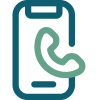 Phone icon representing contact by call or online request.