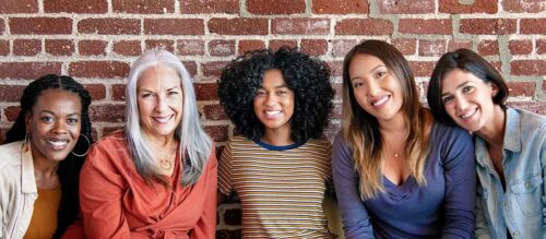 Group of women together celebrating mental health